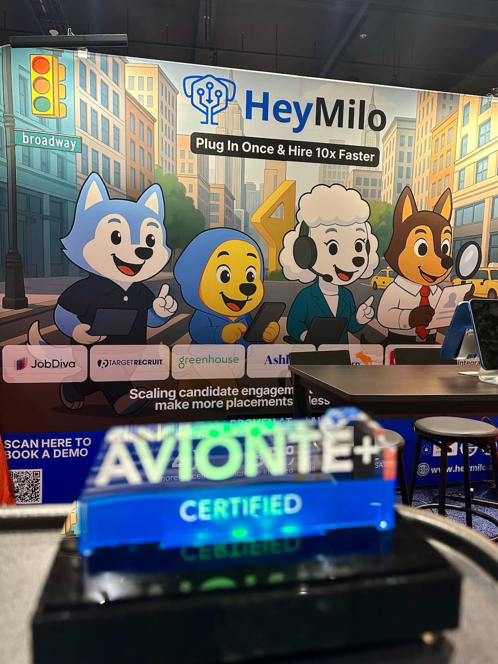 HeyMilo booth at ASA Staffing World