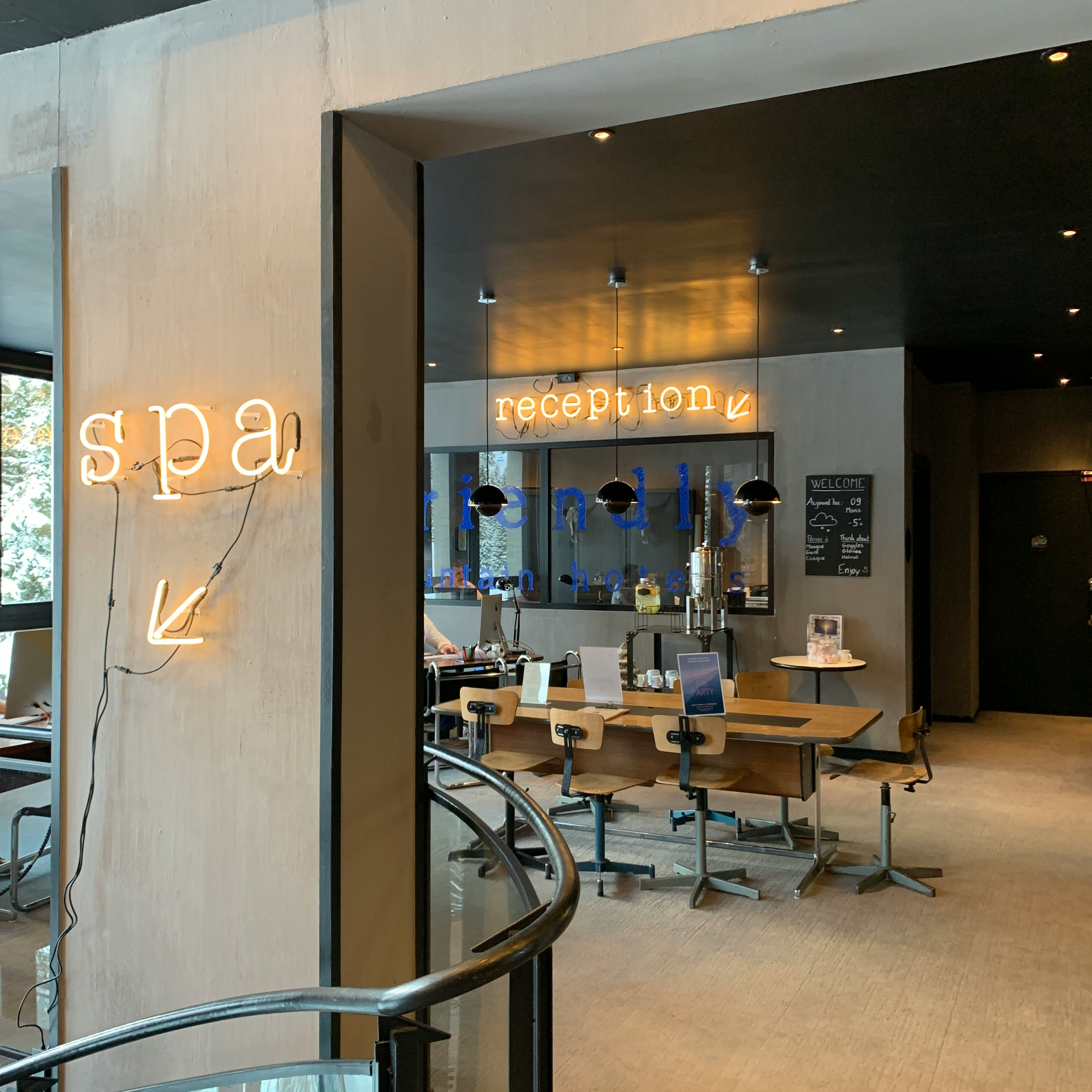 Hotel reception desk